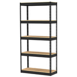 KING'S RACK 5-Tier Black Steel Storage Rack  (Various Size)