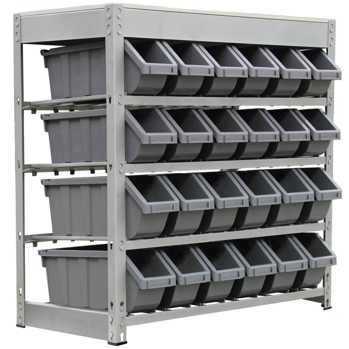 KING'S RACK Bin Rack Boltless Steel Storage System Organizer w/ 24