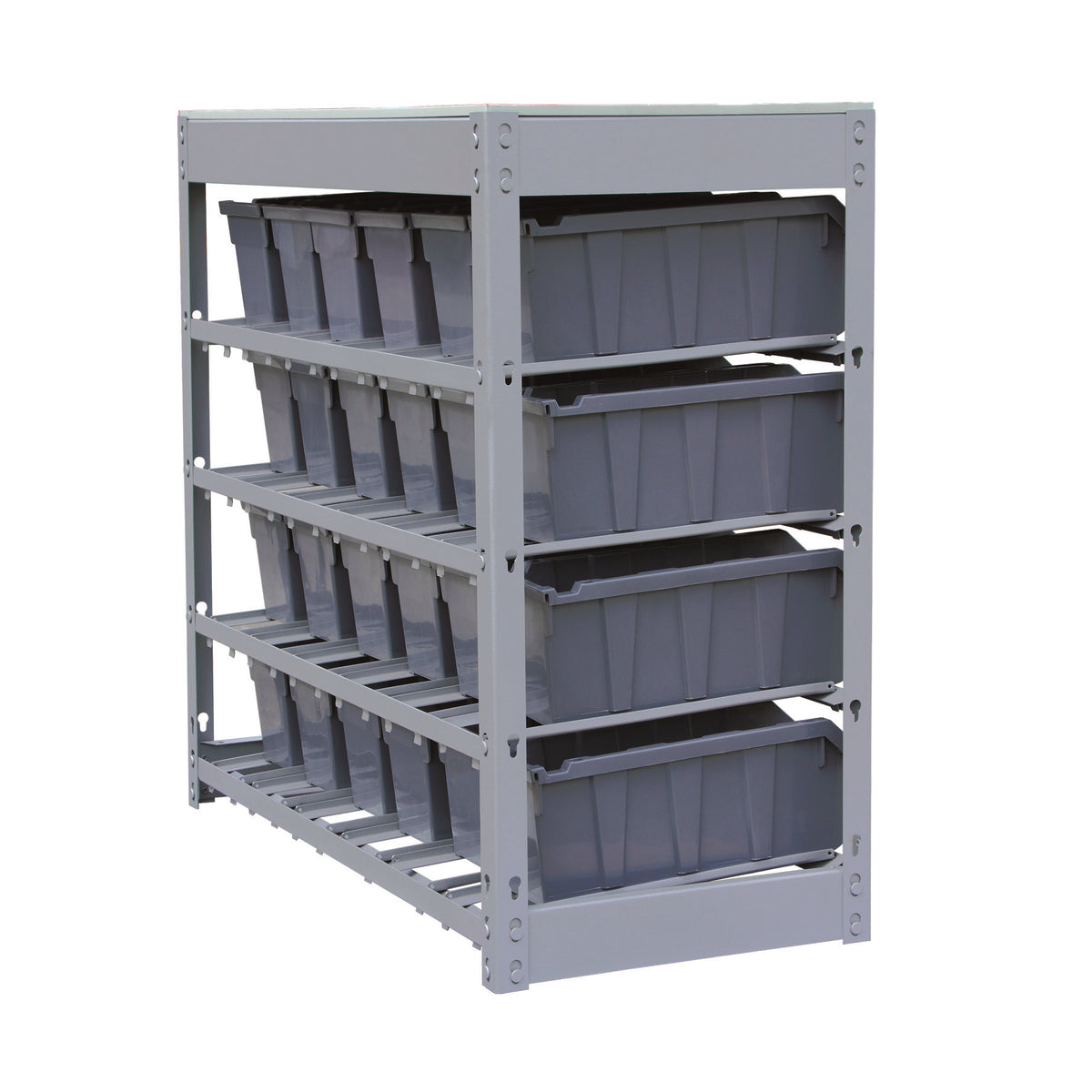 KING'S RACK Bin Rack Boltless Steel Storage System Organizer w/ 24