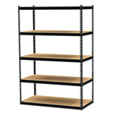 KING'S RACK 5-Tier Black Steel Storage Rack  (Various Size)