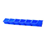 KING'S RACK Wall Mount Hanging Bin Rack Storage System Organizer  w/ 6 Blue Plastic Bins