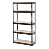 KING'S RACK 5-Tier Black Steel Storage Rack  (Various Size)
