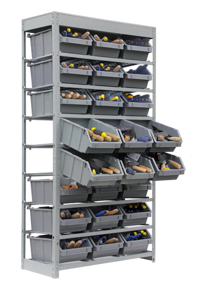 Customized Design - KING'S RACK Bin Rack w/ Plastic Bins in 8 Tiers –  King's Rack