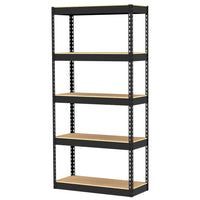 KING'S RACK Black 5-Tier Boltless Tier Height Adjustable Garage Steel Storage  Rack Shelving Units (30 in W x 60 in H x 12 in D) GT0901BK - The Home Depot