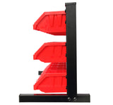 KING'S RACK Bin Storage System Organizer w/ 15 Plastic Bins in 3 tiers