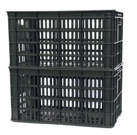 Stackable Rectangular Storage Basket / Milk Crate - 7 Gallon - Size 18.5” x 12” x 9.5” Tall