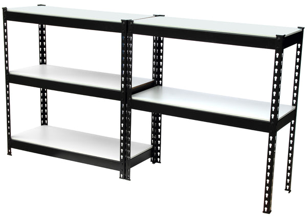 King's Rack 5-Tier Black Steel Storage Rack Boltless Shelving Tier Height Adjustable 30 W x 12 D x 60 H.