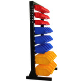 King's Rack Hanging Bin Rack Storage System Heavy Duty Steel Rack Organizer Shelving Unit w/ 35 Plastic Bins in 8 tiers
