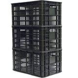 Stackable Rectangular Storage Basket / Milk Crate - 7 Gallon - Size 18.5” x 12” x 9.5” Tall