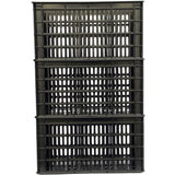 Stackable Rectangular Storage Basket / Milk Crate - 7 Gallon - Size 18.5” x 12” x 9.5” Tall