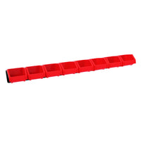 KING'S RACK Wall Mount Hanging Bin Rack Storage System Organizer  w/ 8 Red Plastic Bins