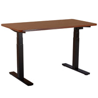 TYCHE HOME 53" W x 27.5" D Dual Motor Height Adjustable Desk ( Black Base + Cherry Top )