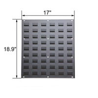King's Rack Wall Mount Hanging Bin Rack Storage System Heavy Duty Steel Rack Organizer Shelving Unit w/ 14 Plastic Bins