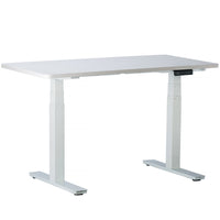TYCHE HOME 53" W x 27.5" D Dual Motor Height Adjustable Desk ( White Base + White Top )