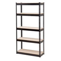 KING'S RACK 5-Tier Black Steel Storage Rack  (Various Size)