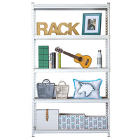 KING'S RACK 5-Tier White Steel Storage Rack 42” W x 16” D x 72” H