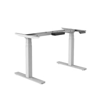 TYCHE HOME 53" W x 27.5" D Dual Motor Height Adjustable Desk ( White Base + Cherry Top )