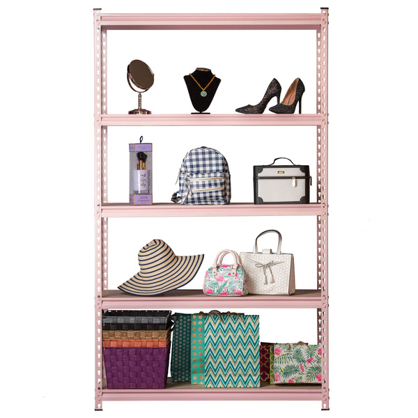 KING'S RACK 5-Tier Pink Steel Storage Rack 36